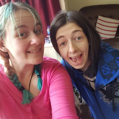 Kirsty with Hannah - runs in memory of her at the Llanelli Half Marathon