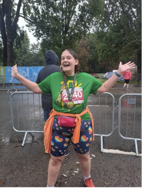 Kirsty preparing for the Llanelli Half Marathon